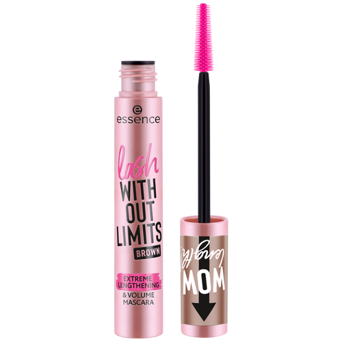 Essence Lash Without Limits Brown Extreme Lengthening & Volume Mascara - מסקרה חומה אסנס