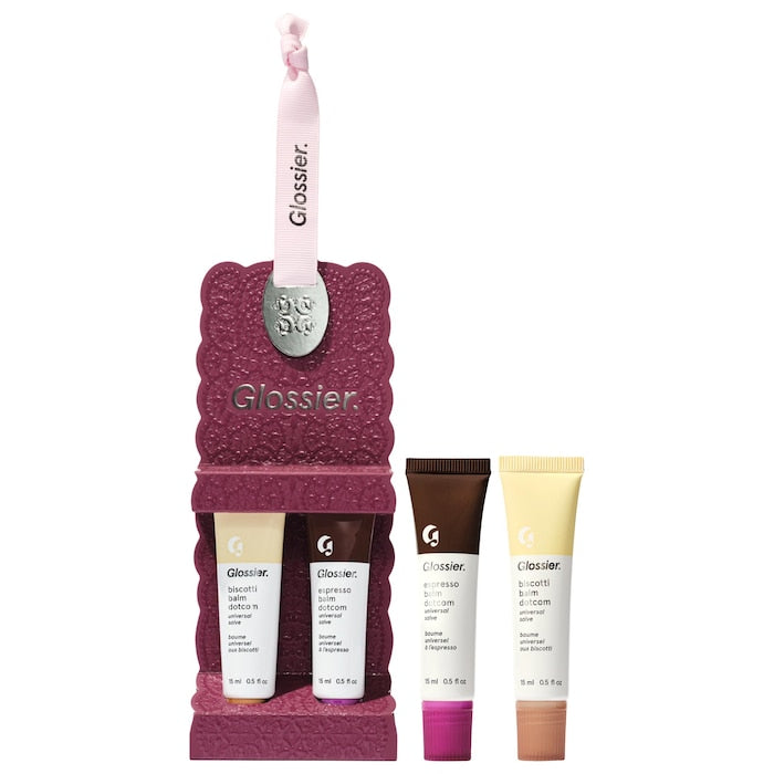 Glossier Limited Edition Biscotti and Espresso Balm Dotcom Duo - מארז 2 חמאות שפתיים גודל מלא גלוסייר
