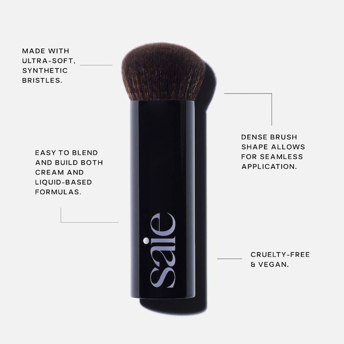 Saie The Big Buffing Bronzer Brush - מברשת מתאימה למוצרים קרמים/נוזליים סאיי