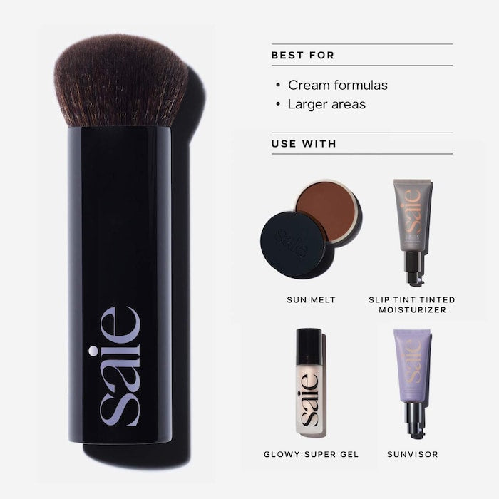 Saie The Big Buffing Bronzer Brush - מברשת מתאימה למוצרים קרמים/נוזליים סאיי
