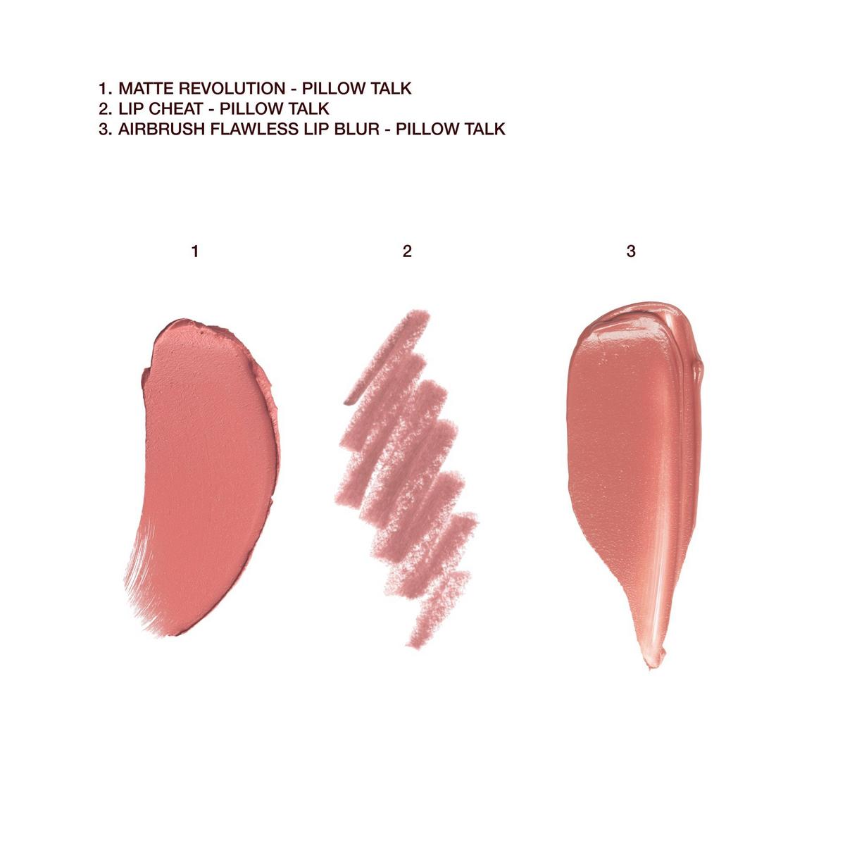 Charlotte Tilbury Pillow Talk Lip Kit - קיט שפתיים מוצרים בגודל מלא שרלוט טילבורי