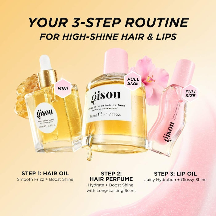 Gisou Honey Gloss Hydration Trio Set - מארז גיסו