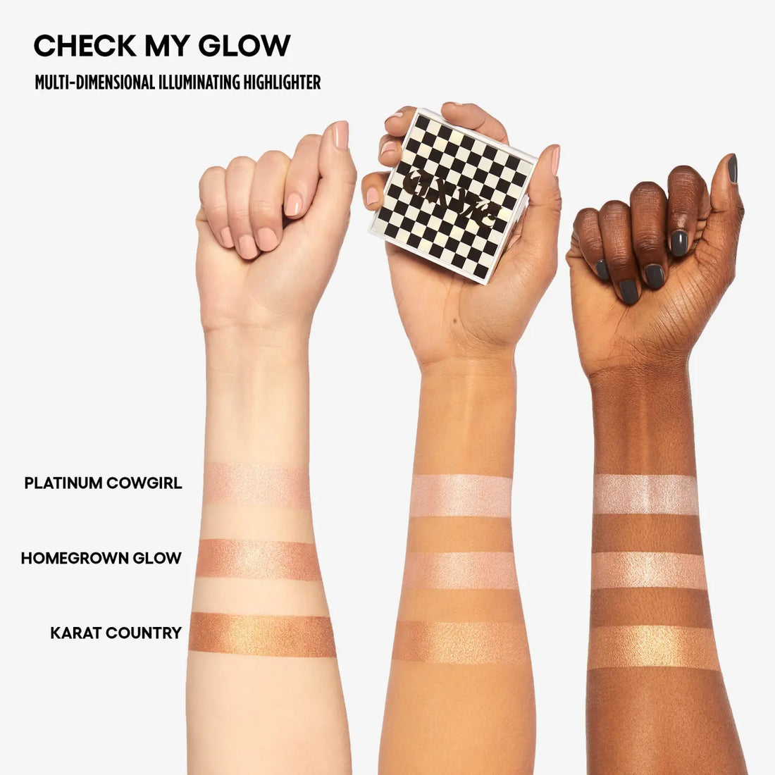 Gxve Check My Glow Multi-dimensional Illuminating Talc-Free Highlighter - הייליטר אבקתי ג׳י אקס וי אי