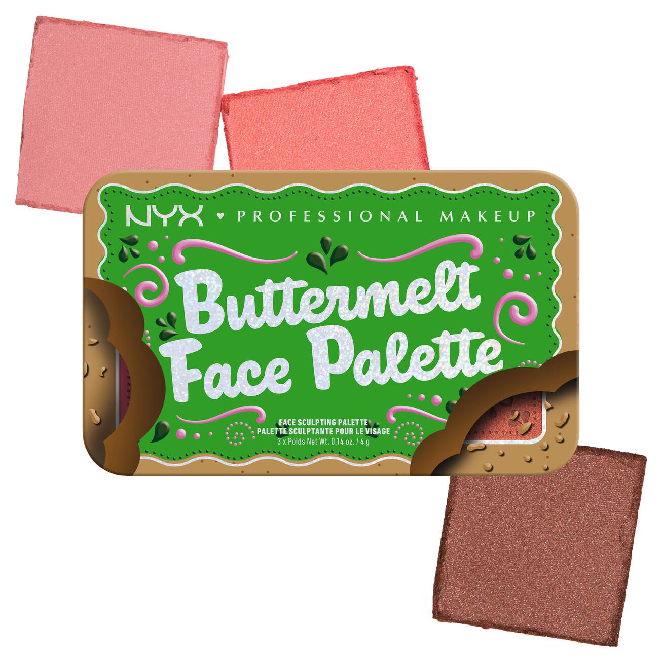 Nyx Buttermelt Face Palette Blush And Bronzer Duo - פלטת פנים ניקס