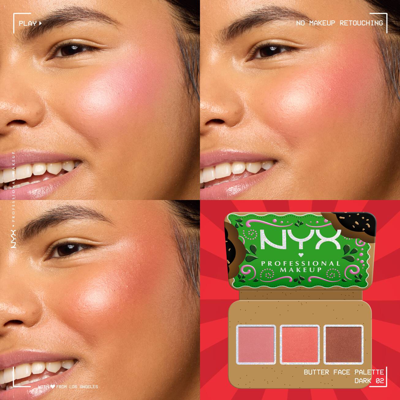 Nyx Buttermelt Face Palette Blush And Bronzer Duo - פלטת פנים ניקס