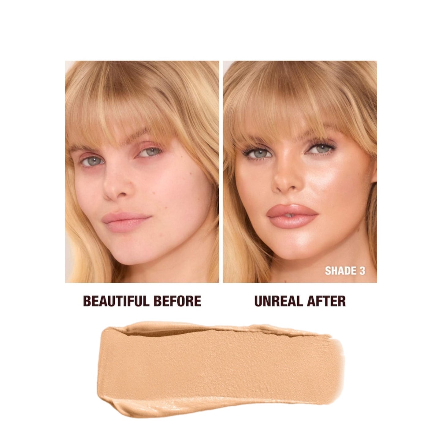 Charlotte Tilbury Unreal Skin Sheer Glow Tint Hydrating Foundation Stick - פלולס פילטר סטיק שרלוט טילבורי