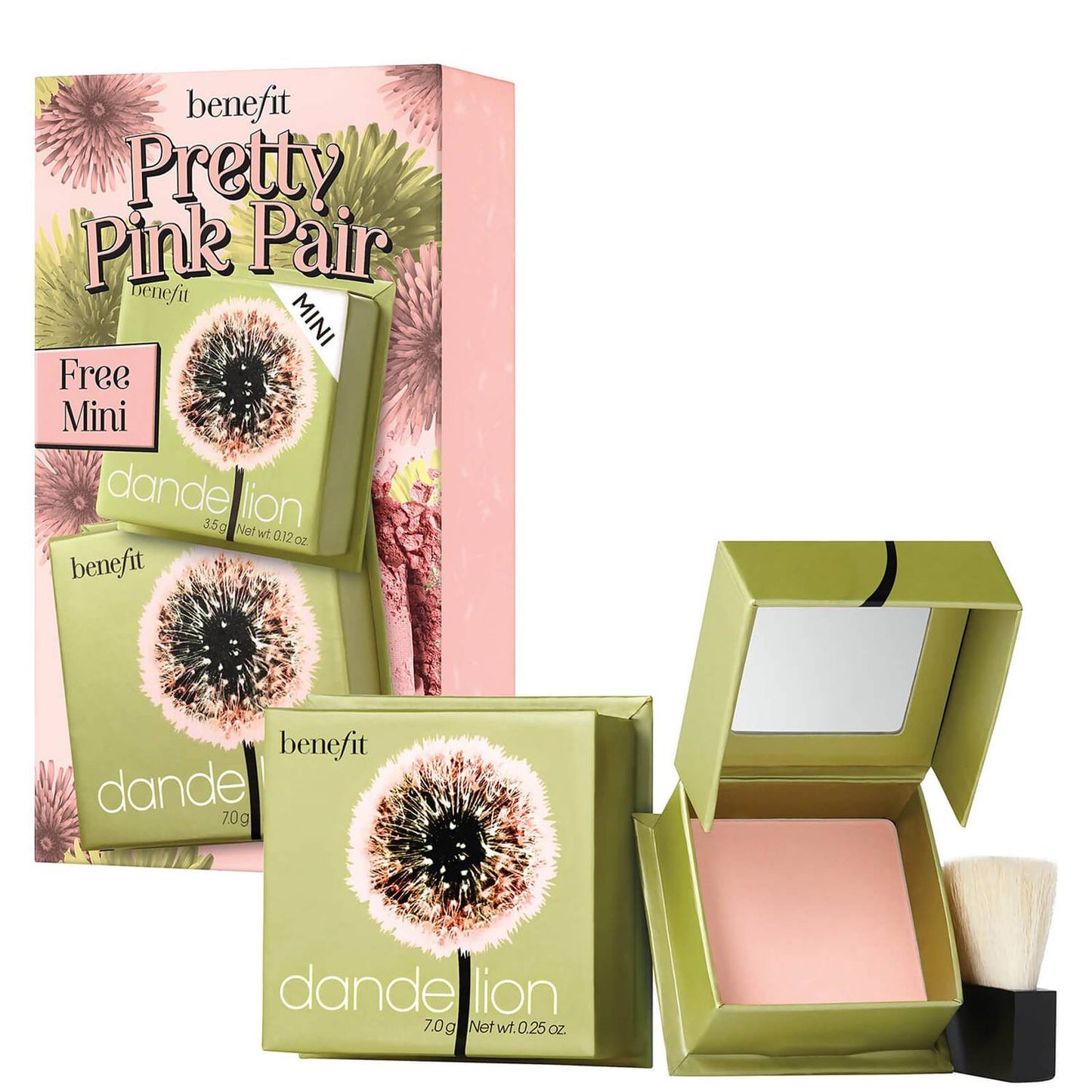 Benefit Cosmetics Dandelion Blush Pretty Pink Pair - סט סמקים בנפיט