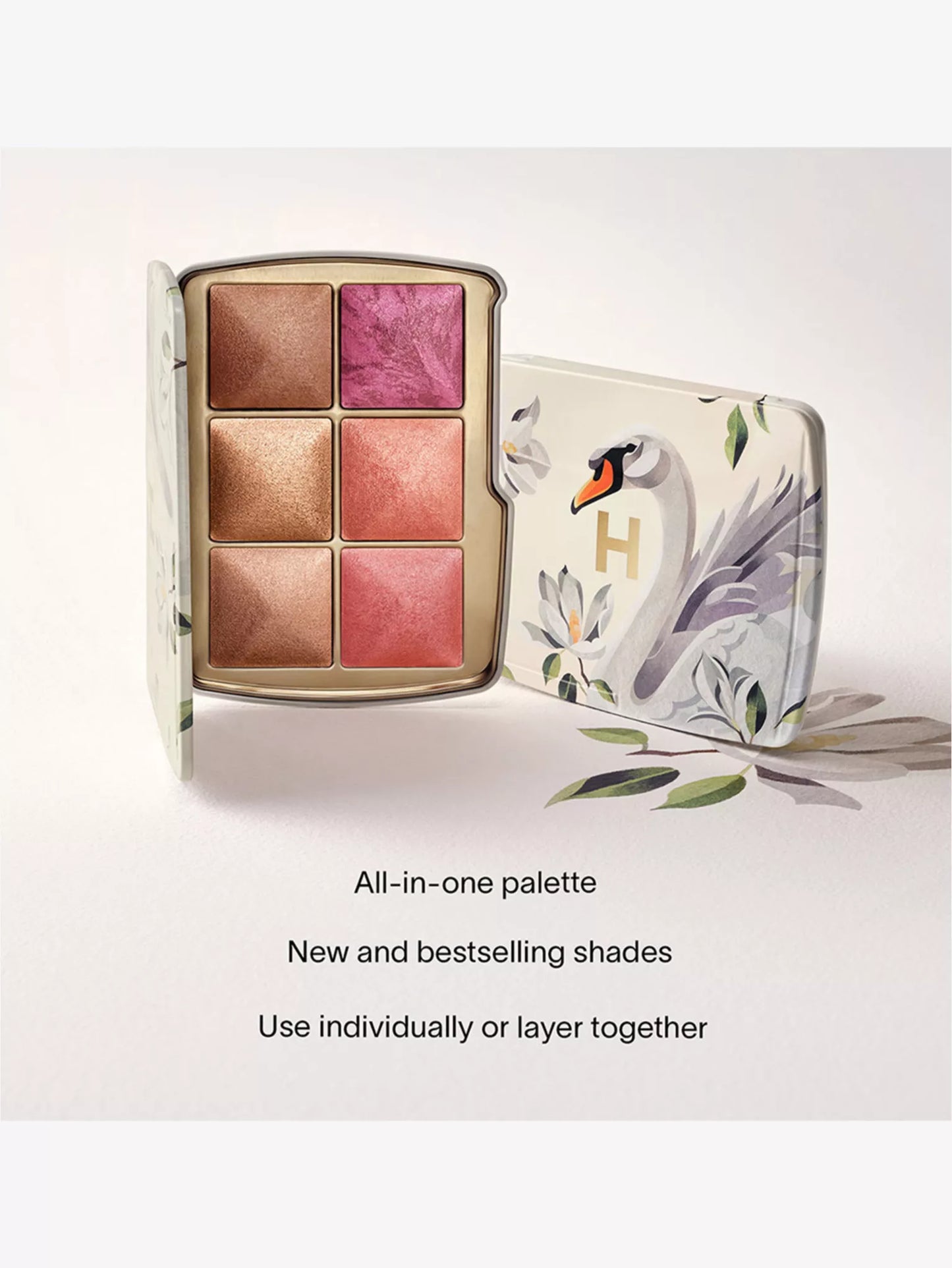 Hourglass Ambient Lighting Edit Unlocked Swan Face Palette - פלטת פנים במהדורה מיוחדת ברבור הווארגלאס