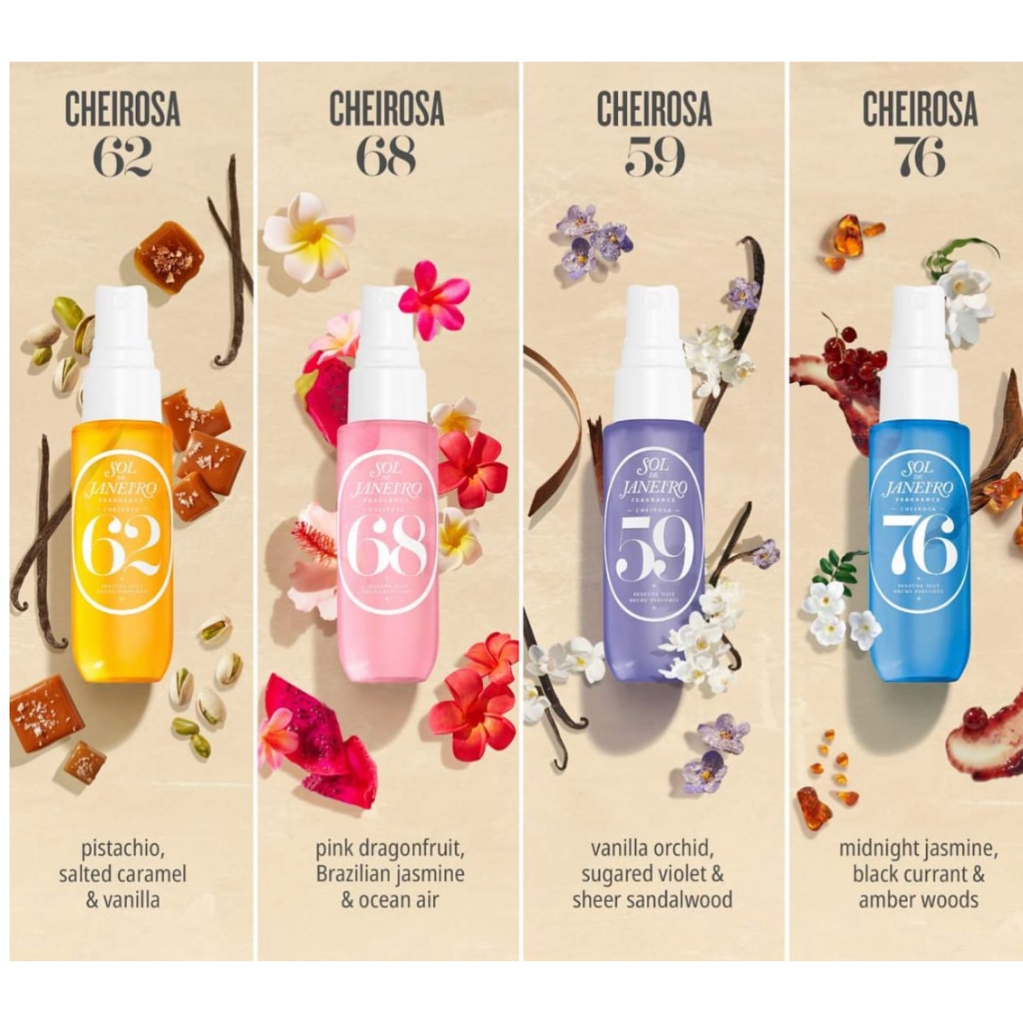 Sol de Janeiro Cheirosa Travel Perfume Set - סט מיסטים מוקטנים סול דה זנירו