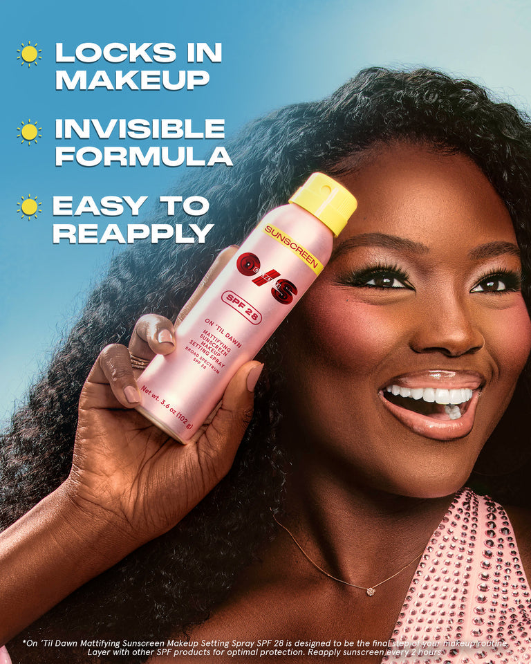 One Size On ‘Til Dawn Mattifying Sunscreen Makeup Setting Spray Spf 28 - ספריי מקבע של וואן סייז עם הגנה מהשמש