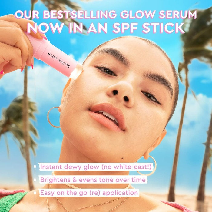 Glow Recipe Watermelon Glow Niacinamide Dew Balm Face Sunscreen Stick- סטיק קרם הגנה שקוף גלואו רספי