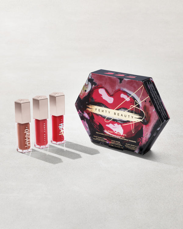 Fenty Beauty Glossy Posse Volume 7.0 Full-Size Gloss Bomb Trio - סט שלושה גלוסים בגודל מלא פנטי