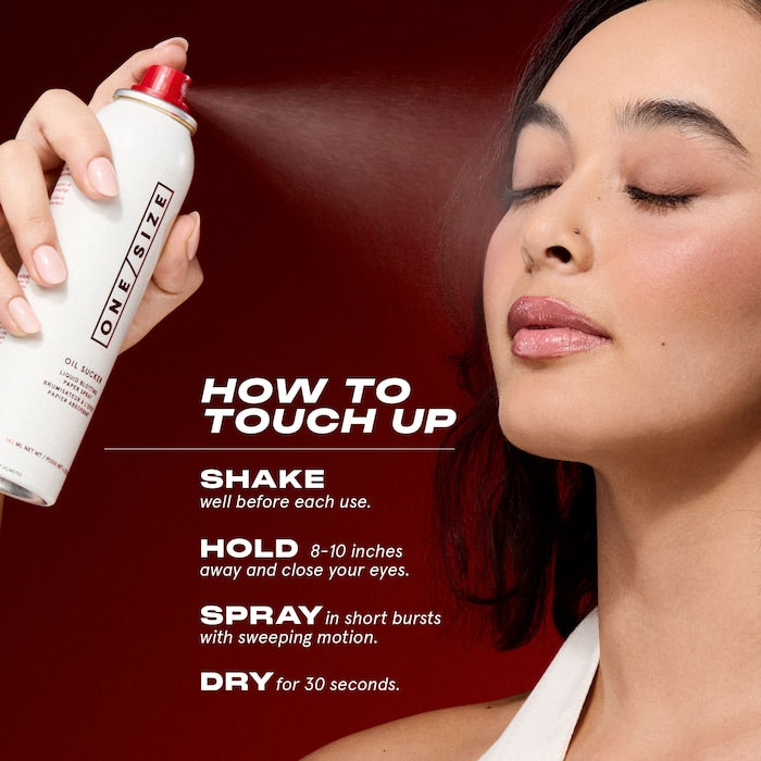 One/Size Oil Sucker Liquid Blotting Paper Touch Up Spray - ספריי סופח שומן וואן סייז - החנות שמוכרת את מוצרי ספורה בארץ