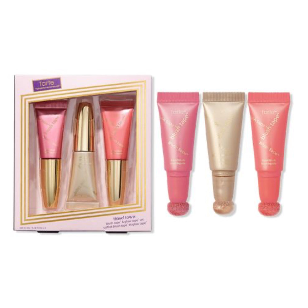 Tarte Tinsel Town Blush Tape & Glow Set - סט סמקים והייליטר מוקטנים טארט - החנות שמוכרת את מוצרי ספורה בארץ