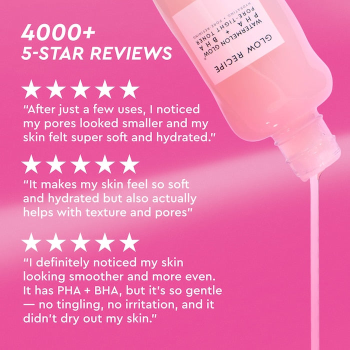Glow Recipe Watermelon Glow PHA + BHA Pore-Tight Toner - טונר גלואו רספי אריזה מהדורה מיוחדת גאווה - החנות שמוכרת את מוצרי ספורה בארץ