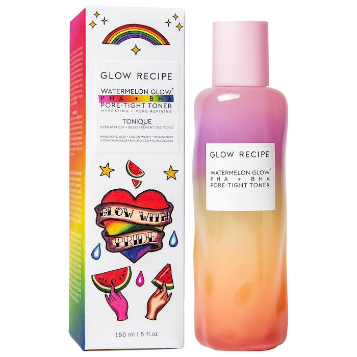 Glow Recipe Watermelon Glow PHA + BHA Pore-Tight Toner - טונר גלואו רספי אריזה מהדורה מיוחדת גאווה - החנות שמוכרת את מוצרי ספורה בארץ