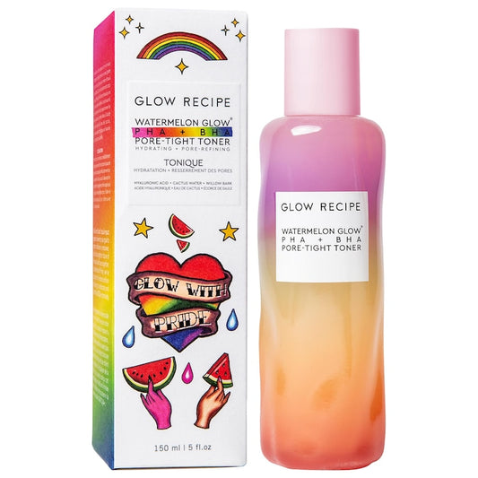 Glow Recipe Watermelon Glow PHA + BHA Pore-Tight Toner - טונר גלואו רספי אריזה מהדורה מיוחדת גאווה - החנות שמוכרת את מוצרי ספורה בארץ