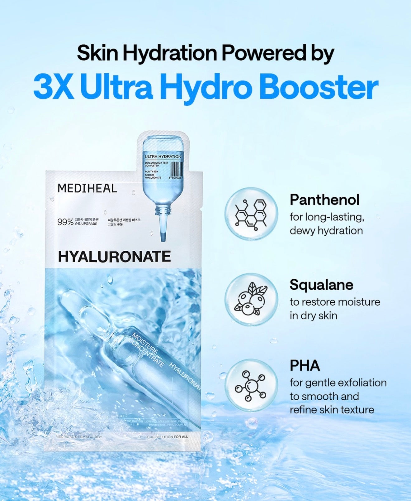 Mediheal Hyaluronate mask - מסיכת חומצה היאלורונית מדיהיל