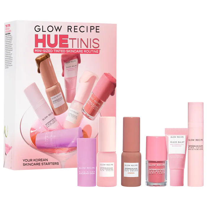Glow Recipe Huetinis Mini Tinted Skincare Set - מארז מוקטנים של גלואו רספי - החנות שמוכרת את מוצרי ספורה בארץ