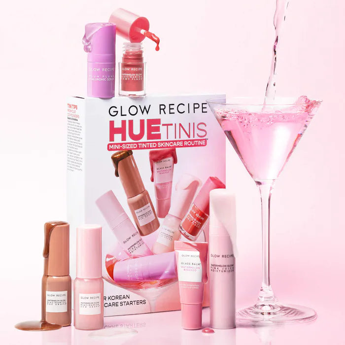 Glow Recipe Huetinis Mini Tinted Skincare Set - מארז מוקטנים של גלואו רספי - החנות שמוכרת את מוצרי ספורה בארץ