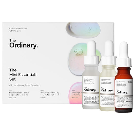 The Ordinary The Mini Essentials Set - מארז שלושה מוצרים מוקטנים דה אורדינרי - החנות שמוכרת את מוצרי ספורה בארץ
