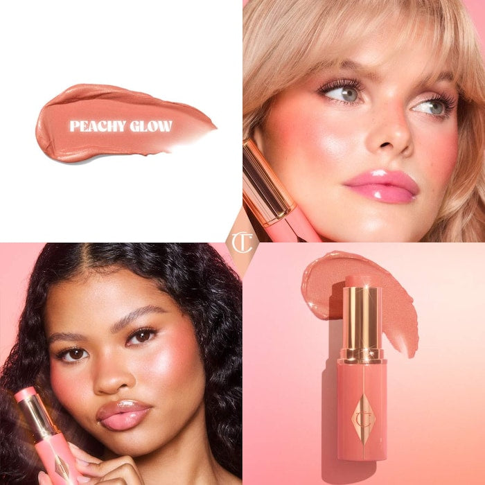 Charlotte Tilbury Unreal Lip + Cheek Glow Blush Stick with Hyaluronic Acid - סומק סטיק שרלוט טילבורי - החנות שמוכרת את מוצרי ספורה בארץ