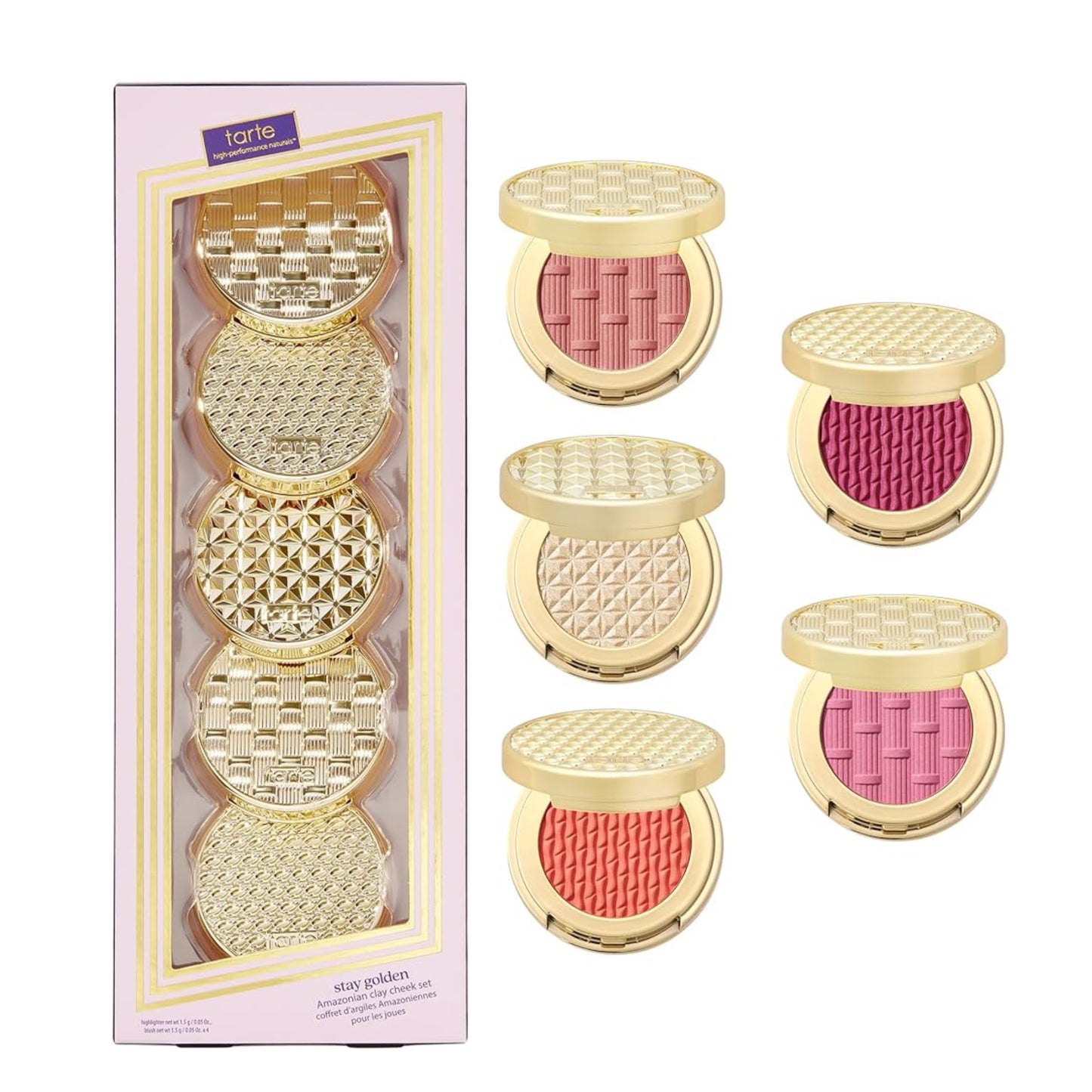 Tarte Stay Golden Amazonian Clay Cheek Set - מארז סמקים טארט