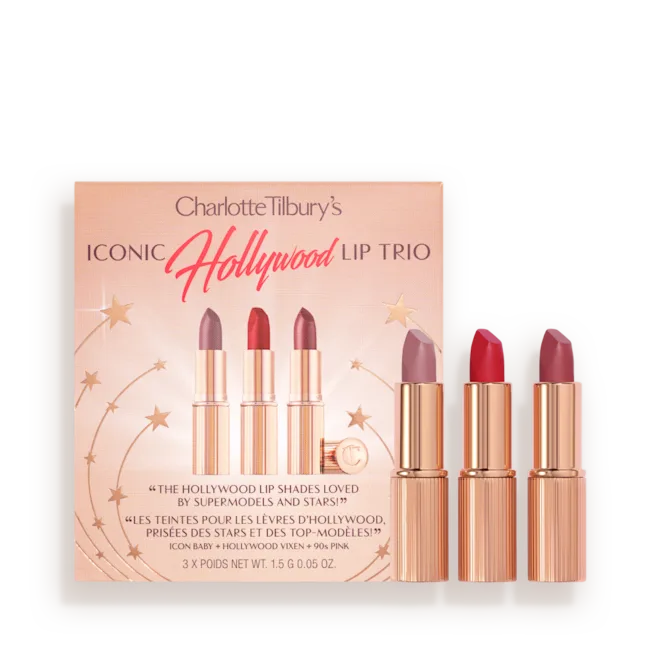 Charlotte Tilbury Iconic Hollywood Lip Trio - מארז שפתונים מוקטנים שרלוט טילבורי