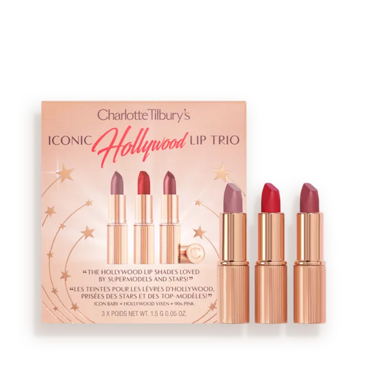 Charlotte Tilbury Iconic Hollywood Lip Trio - מארז שפתונים מוקטנים שרלוט טילבורי