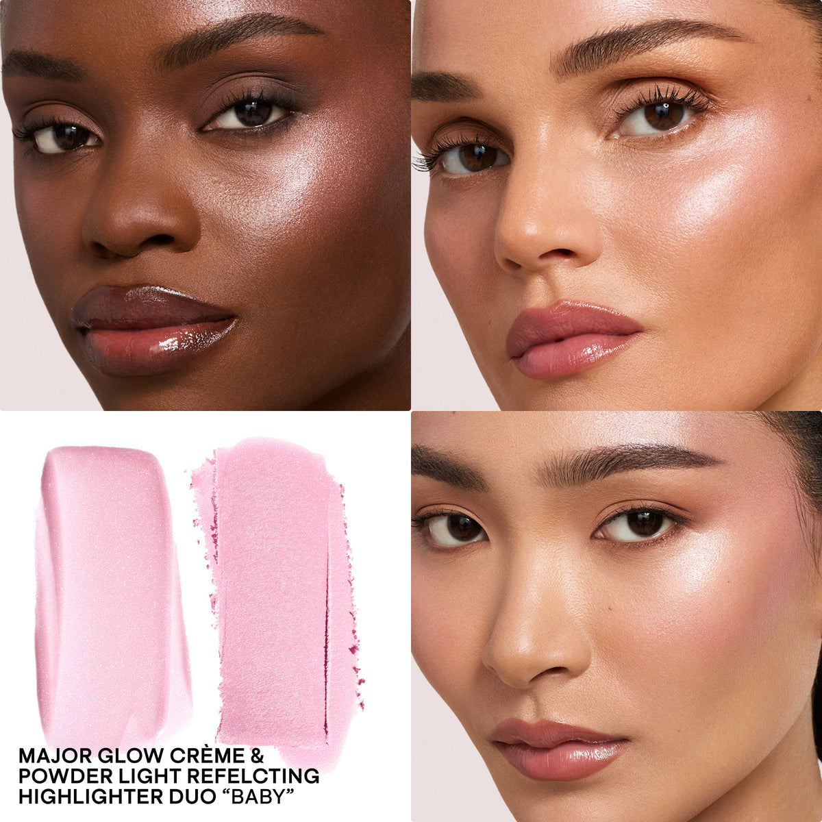Patrick Ta Major Glow Creme & Powder Light Reflecting Translucent Highlighter Duo - הייליטר פטריק טה קרמי & אבקתי