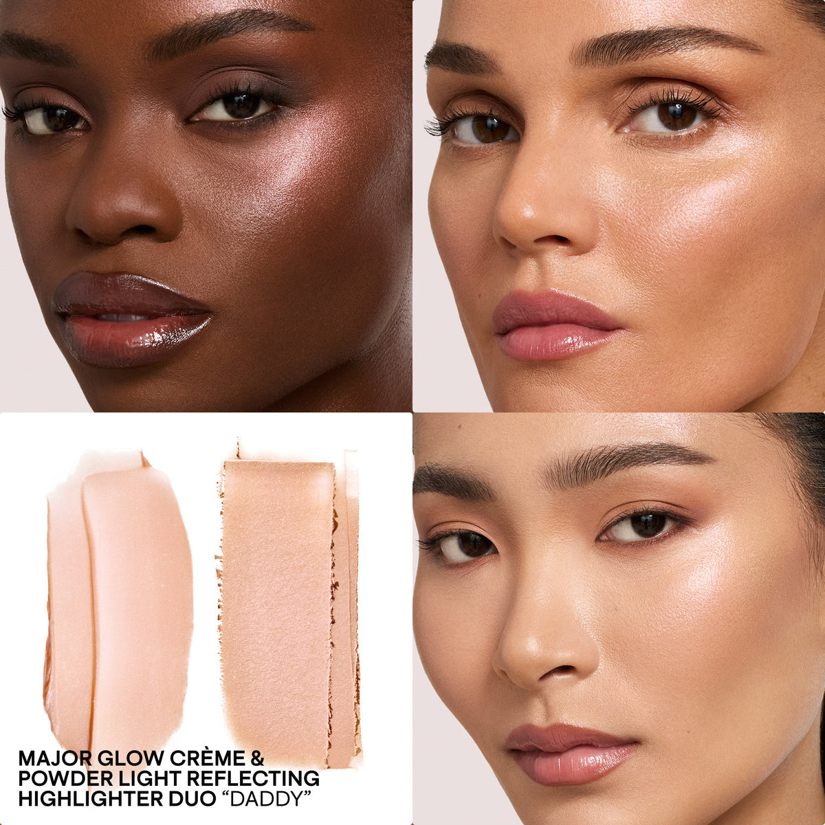 Patrick Ta Major Glow Creme & Powder Light Reflecting Translucent Highlighter Duo - הייליטר פטריק טה קרמי & אבקתי