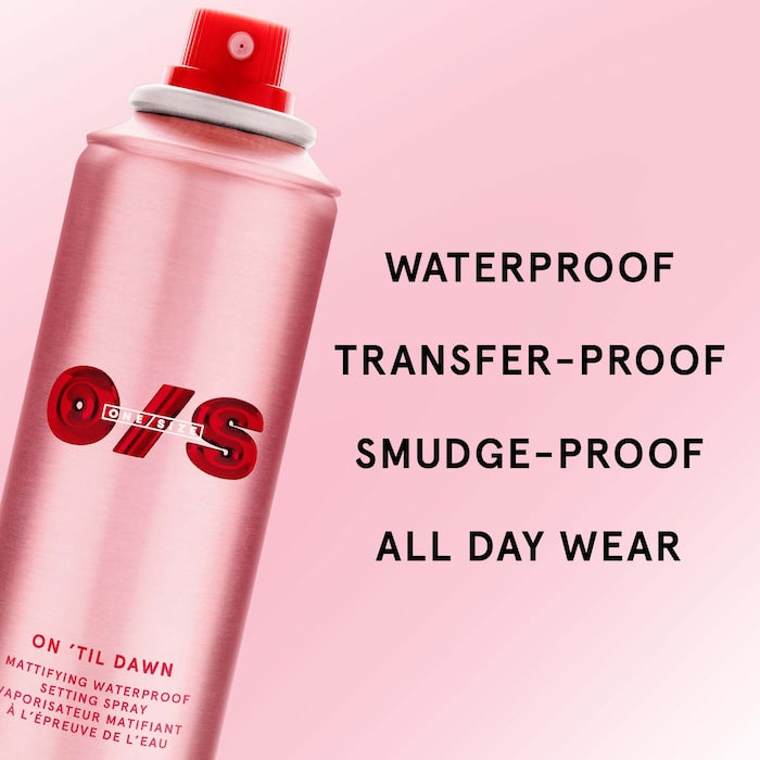 One/Size On 'Til Dawn Mattifying Waterproof Setting Spray - ספריי  מקבע וואן סייז