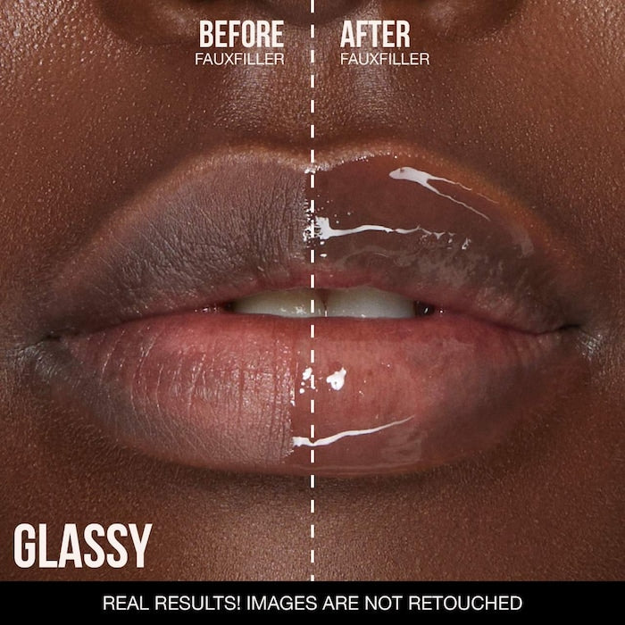 Huda Beauty Faux Filler Shiny Non-Sticky Lip Gloss - גלוס לא דביק וזוהר הודה ביוטי