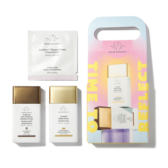 Drunk Elephant Time to Reflect™ Bronze and Brighten Serum Duo - סט טיפות דראנק אלפנט