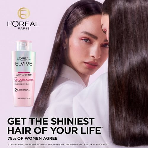 Loreal Glycolic Gloss Sulphate Free Shampoo For Dull Hair - שמפו גלוס חומצה גליקולית לוריאל