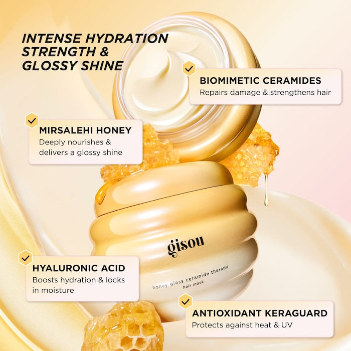 Gisou Honey Gloss Ceramide Therapy Hydrating Hair Mask - מסיכה לשיער גיסו