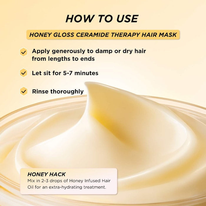 Gisou Honey Gloss Ceramide Therapy Hydrating Hair Mask - מסיכה לשיער גיסו