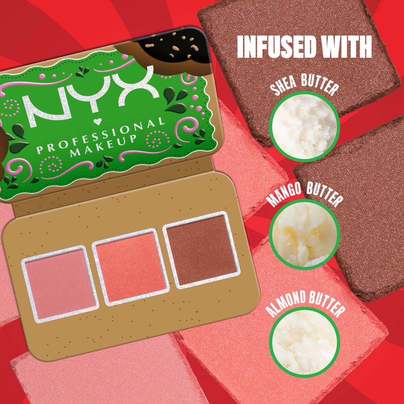 Nyx Buttermelt Face Palette Blush And Bronzer Duo - פלטת פנים ניקס
