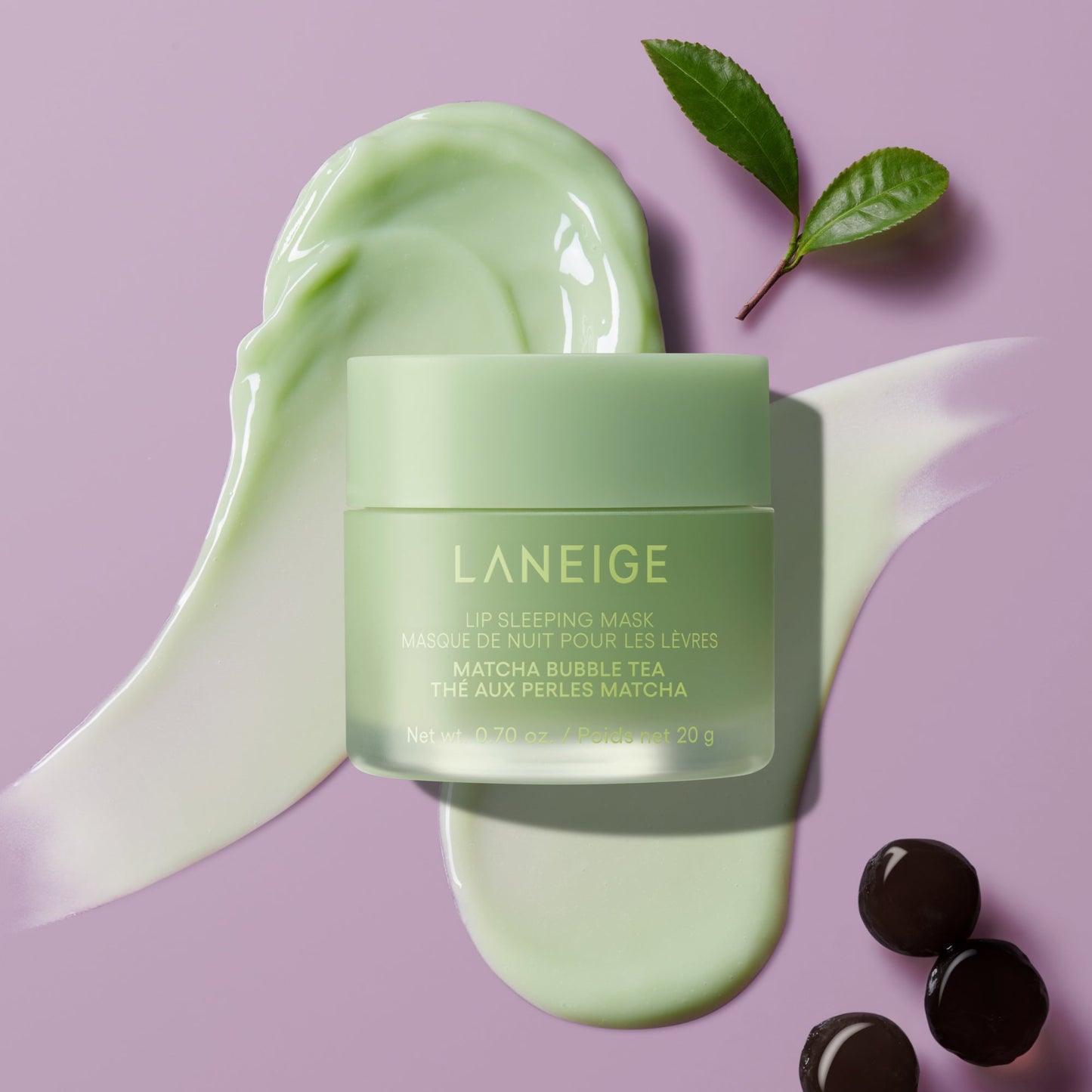 Laneige Lip Sleeping Mask Matcha Bubble Tea - מסיכת מאצ׳ה באבל טי לינאג