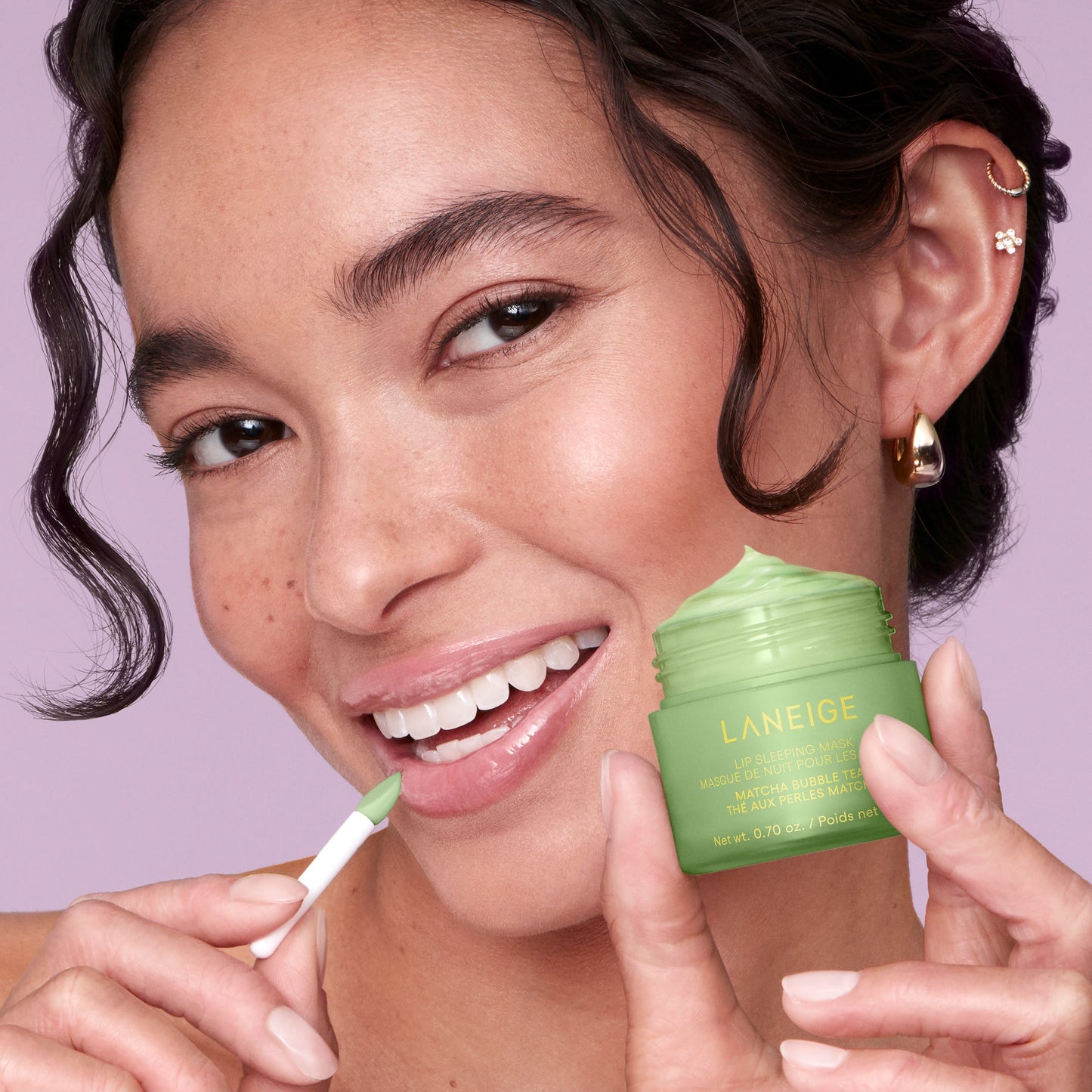 Laneige Lip Sleeping Mask Matcha Bubble Tea - מסיכת מאצ׳ה באבל טי לינאג