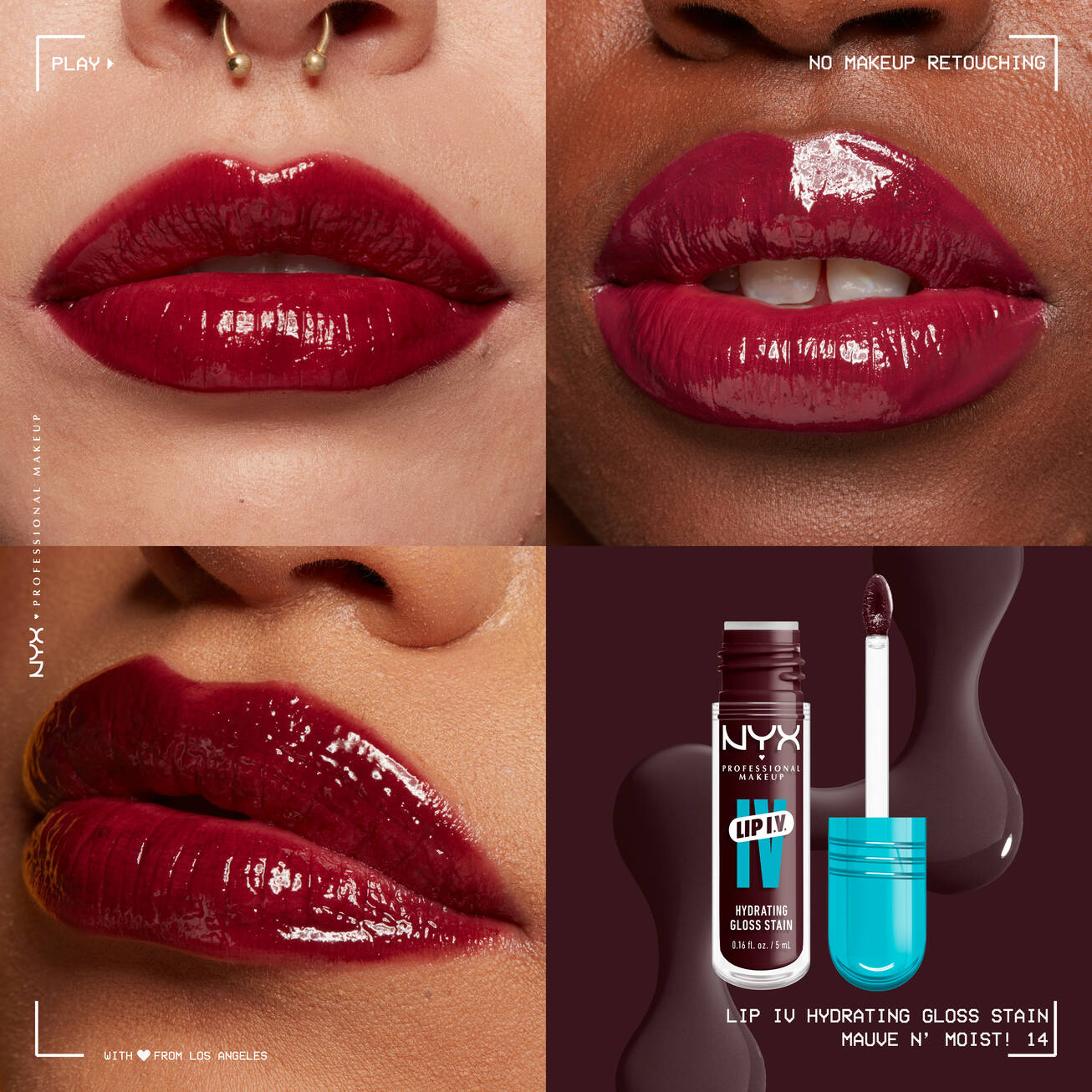 Nyx Lip I.V. Hydrating Lip Gloss Stain - טינט לשפתיים ניקס