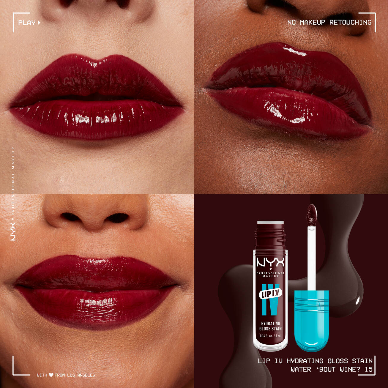 Nyx Lip I.V. Hydrating Lip Gloss Stain - טינט לשפתיים ניקס