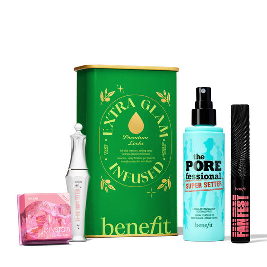 Benefit Extra Glam Infused Gift Set - מארז 3 מוצרים בגודל מלא ומוצר אחד בגודל מוקטן בנפיט