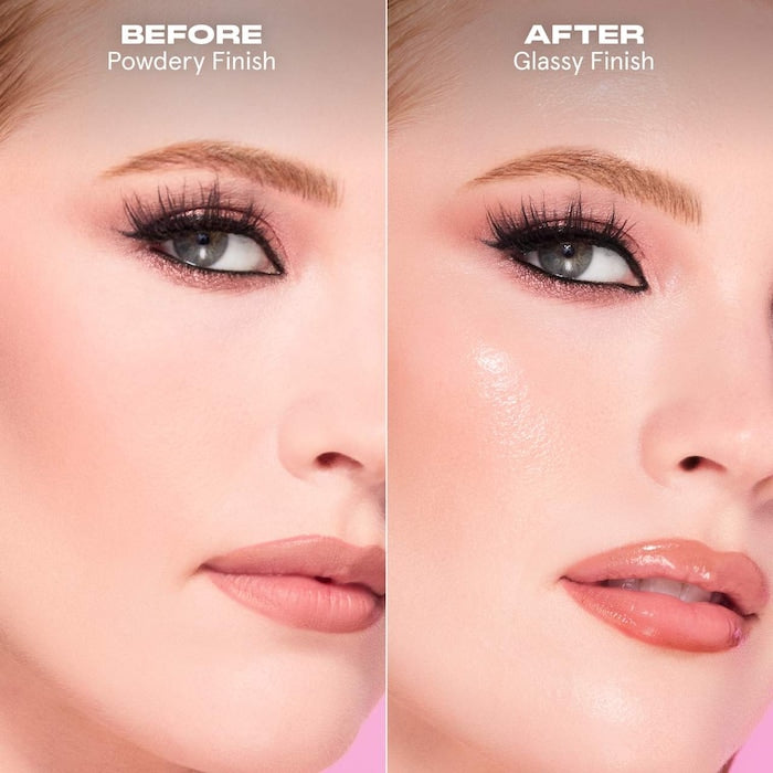 One/Size Powder Melt Glass Setting Spray - ספריי מקבע בגימור זוהר