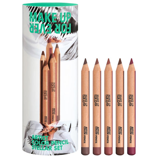 Make Up For Ever Mini Artist Color Lip Pencils Set - סט 5 תוחמי שפתיים מוקטנים של מייקאפ פוראבר