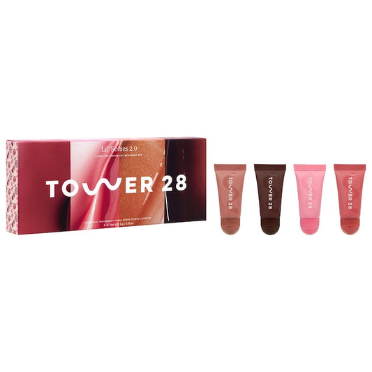 Tower28 Mini Lil' Softies LipSoftie Lip Treatment Set - מארז ארבעה גלוסים בגודל מוקטן טאוור28