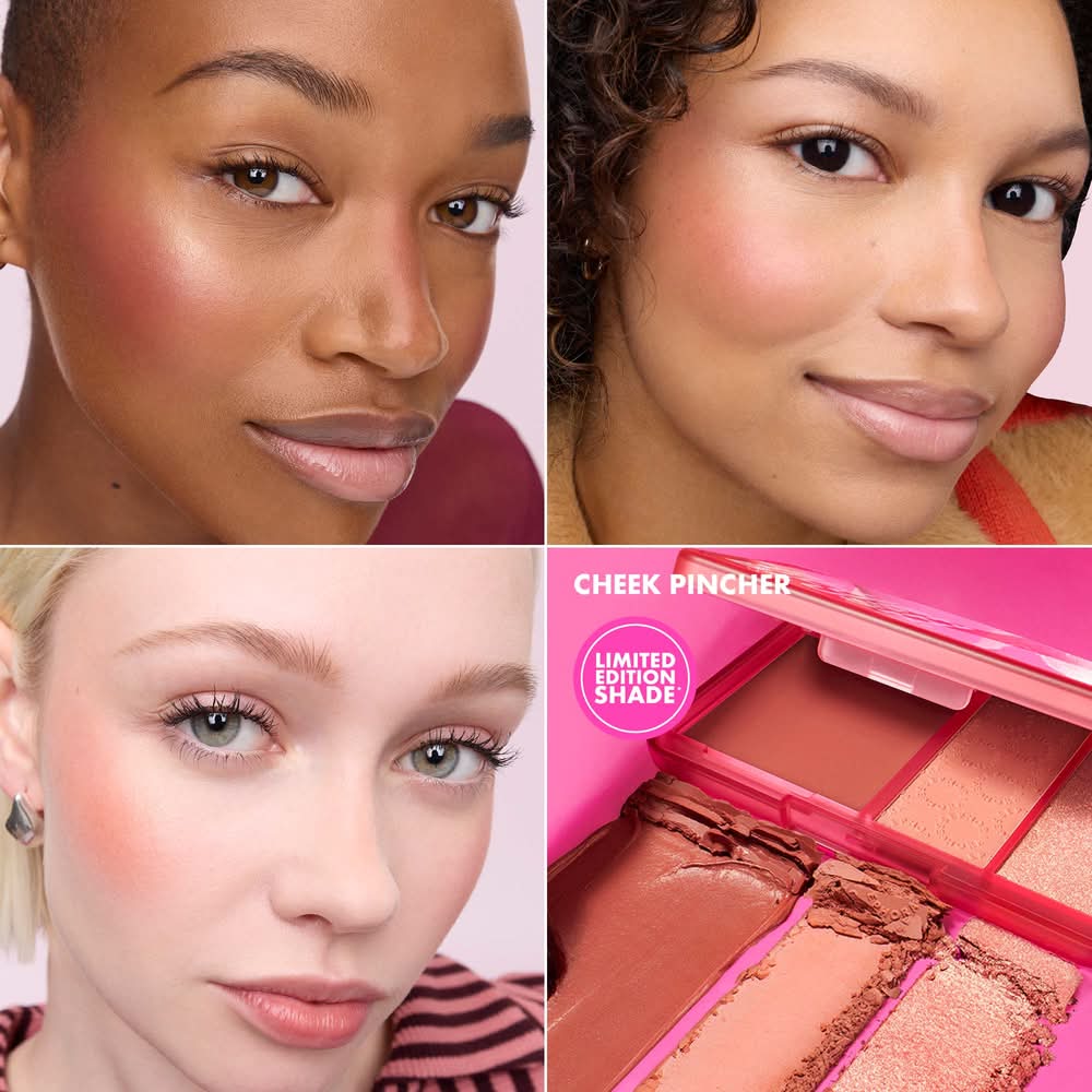 Sephora Collection Perfectly Blushed Makeup Blush and Brush Set - סט פלטת סומק ומברשת דו צדדית ספורה