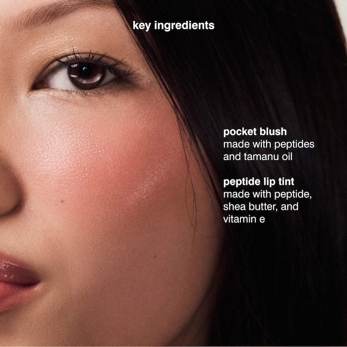 Pocket Pair Limited Edition Lip + Cheek Set - מארז סומק וגלוס בגודל מלא רוד - החנות שמוכרת את מוצרי ספורה בארץ